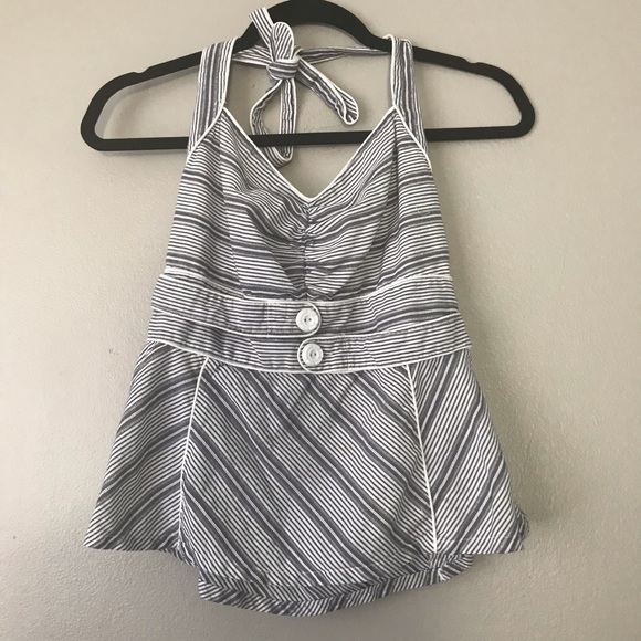 Anthropologie Tops - ☀️ Anthro. Floreat stripe peplum halter tank top